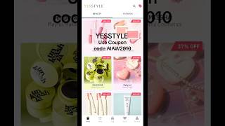 Yesstyle coupon code yesstyle fyp yesstyle yesstylecode skincare shopping viral [upl. by Aicemak258]