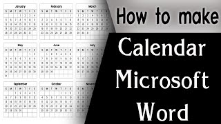 MS Word Tutorial Microsoft Word Calendar 2020 Calendar Design Ideas Word Monthly Calendar 2020 [upl. by Yltsew]