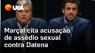 Pablo Marçal cita acusação de assédio sexual contra Datena que rebate antes de agressão com cadeira [upl. by Dimitris]