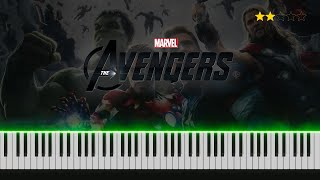 Marvel Avengers Theme  Piano Tutorial Medium [upl. by Sidwell]