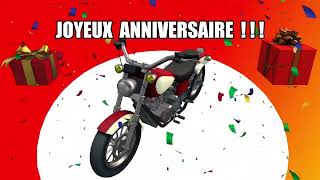 JOYEUX ANNIVERSAIRE POUR MOTARD HEUREUX 🛴🛵 BON ANNIVERSAIRE [upl. by Nive]