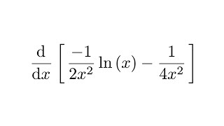 Derivative of 12x2lnx  14x2 [upl. by Gipson165]