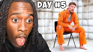 Kai Cenat Reacts to MrBeast 7 Days In Solitary Confinement [upl. by Jopa]