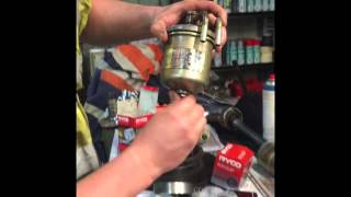 Hzj75 Troopy fuel filter change [upl. by Harty]