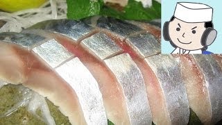 Salted and vinegared mackerel♪（Shimesaba ） しめ鯖♪ [upl. by Ahsiuqet]