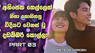 Meteor Garden Drama Sinhala Review  අහිංසක කෙල්ලෙක් නිසා නොහිතපු විදියට වෙනස් වු දඩබ්බර කොල්ලා  03 [upl. by Eonak660]