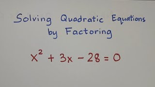 Solving Quadratic Equations by Factoring MathTeacherGon [upl. by Alad]