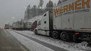 02012024 Donner Pass CAAtmospheric river causes I80 parking lotmp4 [upl. by Searby]