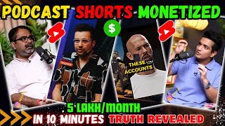 🚨Turn Your Podcast Shorts into YouTube Money in 10 minutes  How To Monetize Podcast Shorts Channel [upl. by Oralee796]