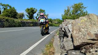 Davey Todd Supersport Friday Qualifying IOMTT 23 on the way upto Gooseneck [upl. by Cheung]