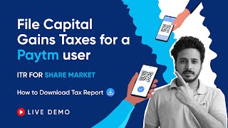 File Capital Gains Taxes for an Paytm Money user on ClearTaxITR for Stock TradingAY 202425 [upl. by Wilma31]