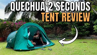 Quechua 2 Seconds Pop Up Tent TESTS amp REVIEW [upl. by Ecadnak]