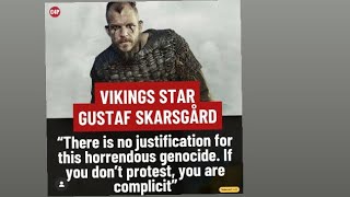 Vikings star Gustaf Skarsgård speaks about the genocide in Gaza and Palestine [upl. by Ribak]