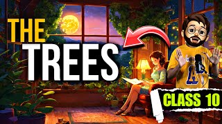 The trees poem class 10  Animated  Full  हिंदी में  Explained  The trees Class 10 [upl. by Nylhtac]