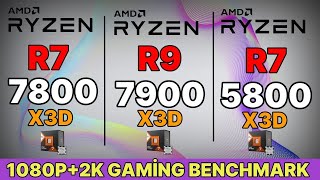 r7 7800x3d vs r9 7900x3d vs R7 5800x3d vs R9 7950x3dv AMD RYZEN R7 7800X3D  RTX 4090 OC gaming test [upl. by Layla]