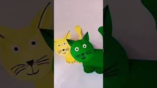 How to make a Paper Cat🐈🐈 With craft ideasshorts [upl. by Nosnehpets]