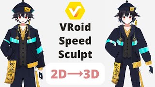 【Vroid Studio】Speed paint Rozzy 2D Vtuber to 3D  vtuber 【Moe Bun】speedsculpt Vroid Studio [upl. by Luise594]