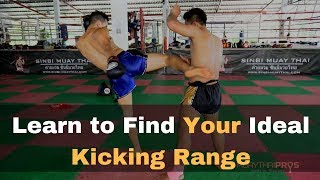 Muay Thai Beginner Tips Finding the Right Distance When You Kick [upl. by Anaerdna]