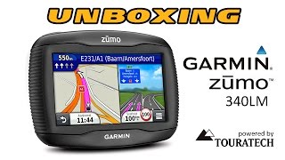 Unboxing GARMIN ZUMO 340LM  kit Touratech [upl. by Llemart]