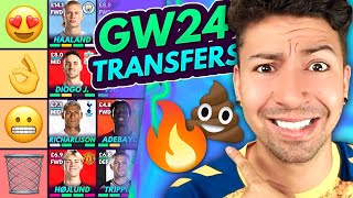 FPL GW24 BEST TRANSFERS  Transfer Tier List for Gameweek 24  Fantasy Premier League 202324 [upl. by Courtney812]