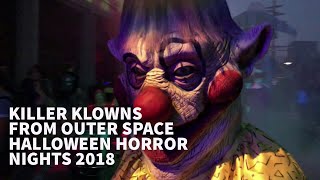 Killer Klowns From Outer Space Scare Zone  Halloween Horror Nights 28 [upl. by Mcclimans]