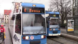 Rostock 2 Straßenbahn Treffen sich  Vor dem Weihnachtsmarkt [upl. by Popper]