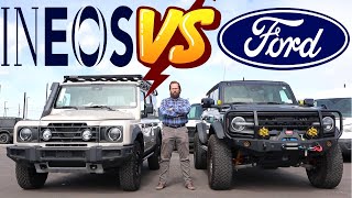 2024 Ineos Grenadier vs Ford Bronco Tough Choice [upl. by Kurland738]