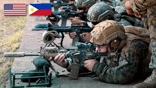 US Philippine Marines  Combat Marksmanship amp Downed Gunner Drills 2024 [upl. by Ahsimat]