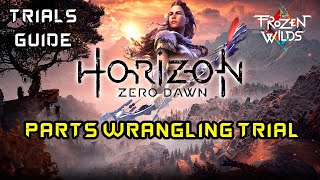 Horizon Zero Dawn  Parts Wrangling Trial Guide  Blazing Sun Greatrun Hunting Grounds [upl. by Lledroc89]