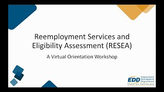 RESEA Virtual Orientation [upl. by Norym]