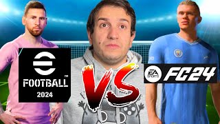 EA FC 24 VS eFOOTBALL 2024  SE I VIDEOGIOCHI PARLASSERO  Alessandro Vanoni calcio [upl. by Nnodnarb954]