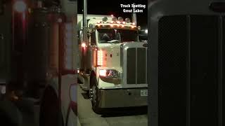 shorts 2023 White Peterbilt 389 Parked At Ohio Truck Stop On The 280 [upl. by Evangelin322]