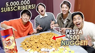 PESTA 5 JUTA SUBSCRIBERS MUKBANG 500 NUGGET  BONCABE [upl. by Aurora]