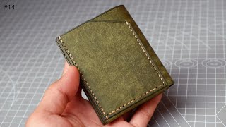 Making a Compact Wallet from BEAUTIFUL Leather  Pueblo Oliva Italian Leather [upl. by Bard840]