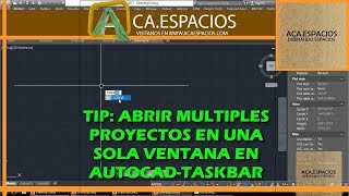 TIPS COMO ABRIR MULTIPLES ARCHIVO EN UNA SOLA VENTANA EN AUTOCAD TASKBAR [upl. by Ellita]