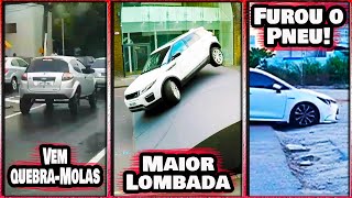 Quebra Mola Invisivel VS Buracos na Pista VS Carro REBAIXADO [upl. by Brandais]