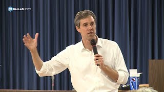 Beto ORourke brings a full house during town hall in Garland [upl. by Eelydnarb]