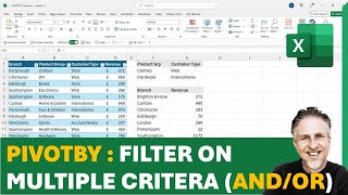 Excel PIVOTBY Formula  Filter with Multiple Criteria [upl. by Eilojne]