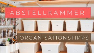 Wie organisiere ich eine kleine Abstellkammer 💛 Abstellraum ausmisten💛Storeroom makeover💛 [upl. by Nylevol]