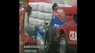 Barrichellos Imola crash in 1994 [upl. by Ardeahp]