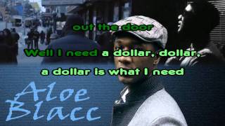 Aloe Blacc  I Need A Dollar Karaoke  Instrumental with backing vocals [upl. by Guillema]