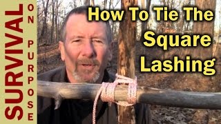 How to Tie a Square Lashing  Boy Scout Knots and Lashings [upl. by Monti]