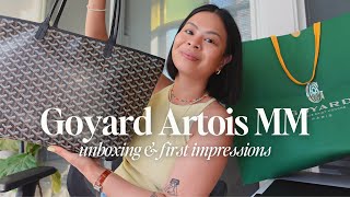 Goyard Artois MM Tote  vs the St Louis current prices first impressions [upl. by Atinauq]