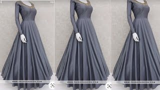 umbrella gown cuttinglong frock dress cutting stitchingfloor length gown ki cuttingfrock gown cut [upl. by Aital]