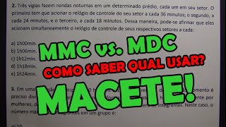 MMC e MDC  6 QUESTÕES CONCURSO [upl. by Yeslehc]