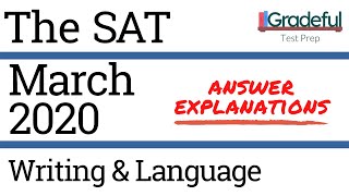 SAT March 2020 QAS Writing amp Language Section 2 Answer ExplanationsWalkthrough [upl. by Osman334]