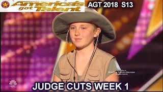 Lilly Wilker Animal Impressionist Takes Us to the Jungle Americas Got Talent 2018 Judge Cuts 1 AGT [upl. by Jorrie916]