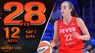 Caitlin Clark Drops 28 Pts x 12 Asts vs Wings 🔥  September 1 2024 [upl. by Carlynne]