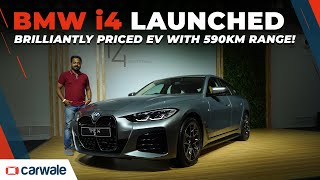 BMW i4 India Price Features and Electric Range 590km Explained  CarWale [upl. by Markos843]