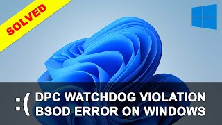 How to Fix DPC Watchdog Violation  How to Fix Error [upl. by Natsreik]